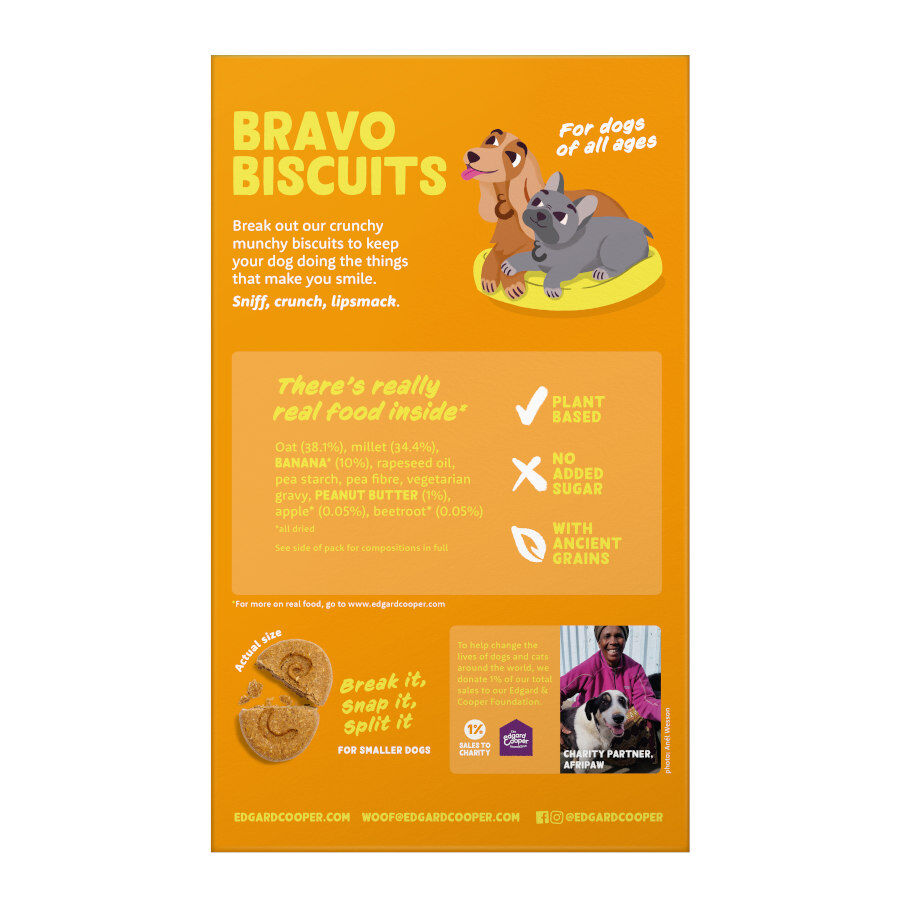 400 g Edgard y Cooper Biscoitos de Banana e Manteiga de Amendoim para c&atilde;es , , large Imagem n&uacute;mero 6